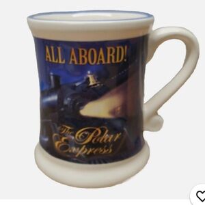 All Aboard The Polar Express Movie Mug Raised Christmas  Collectible Coffee Mug